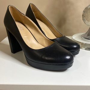Naturalizer Black Block Heel Pumps